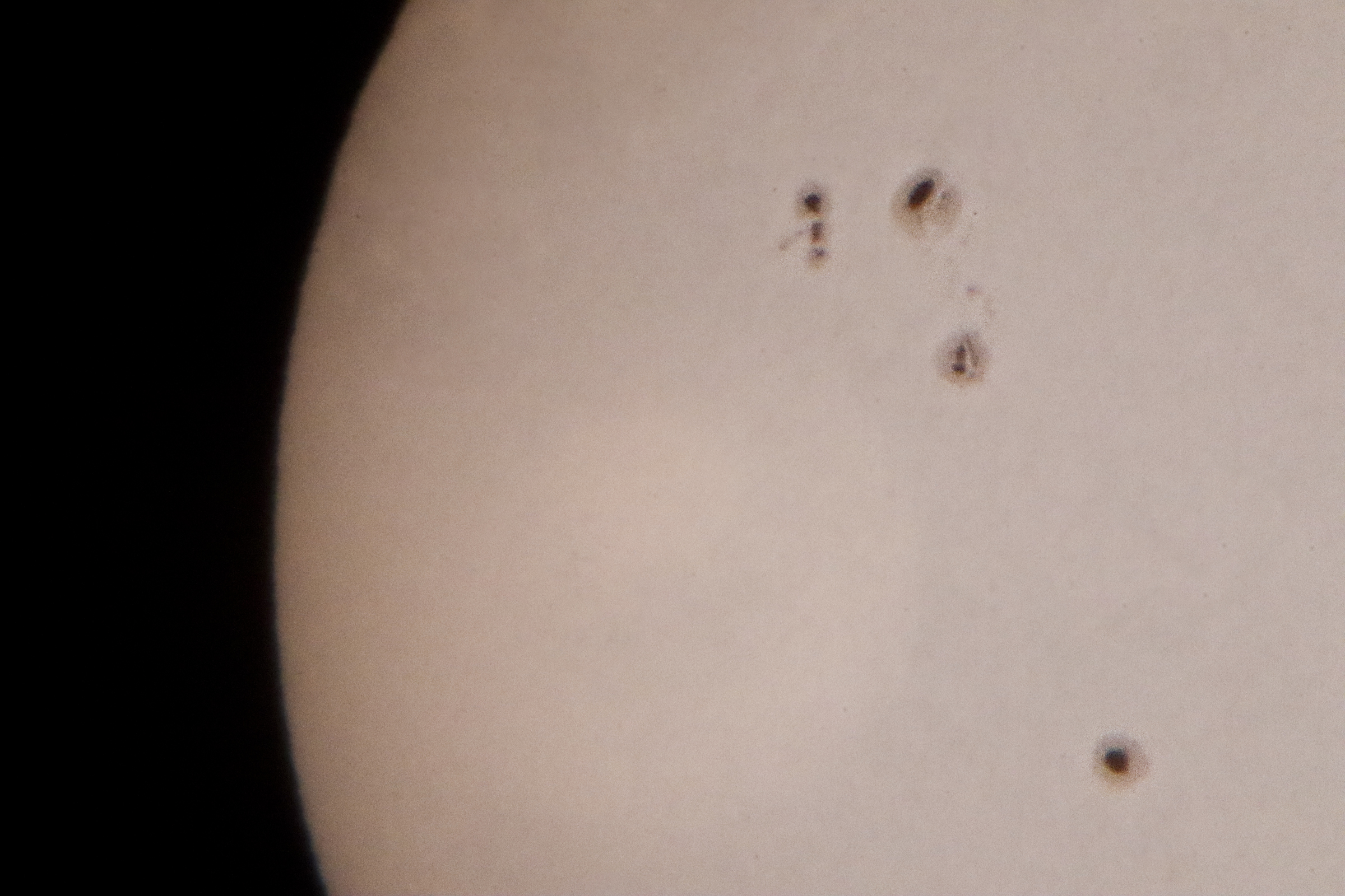 Rather blurry sunspots