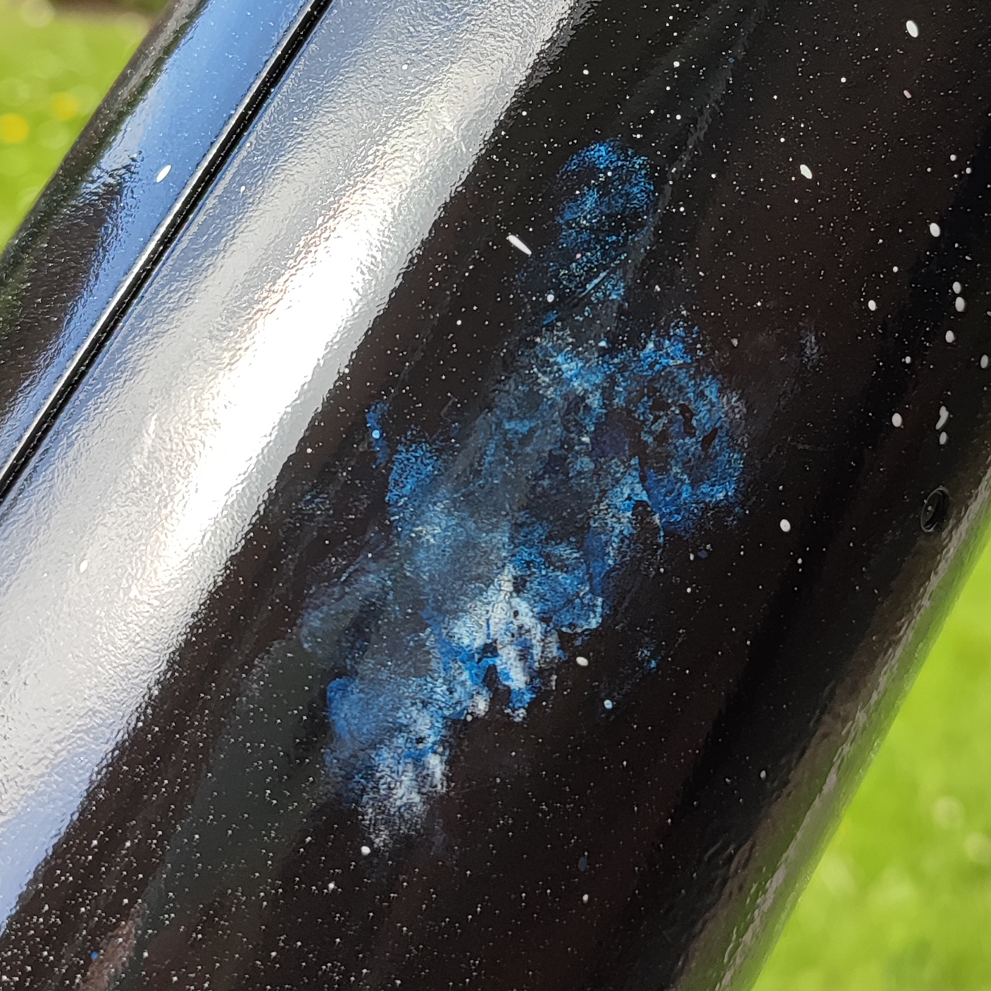 My spraypainted telescope with clear coat