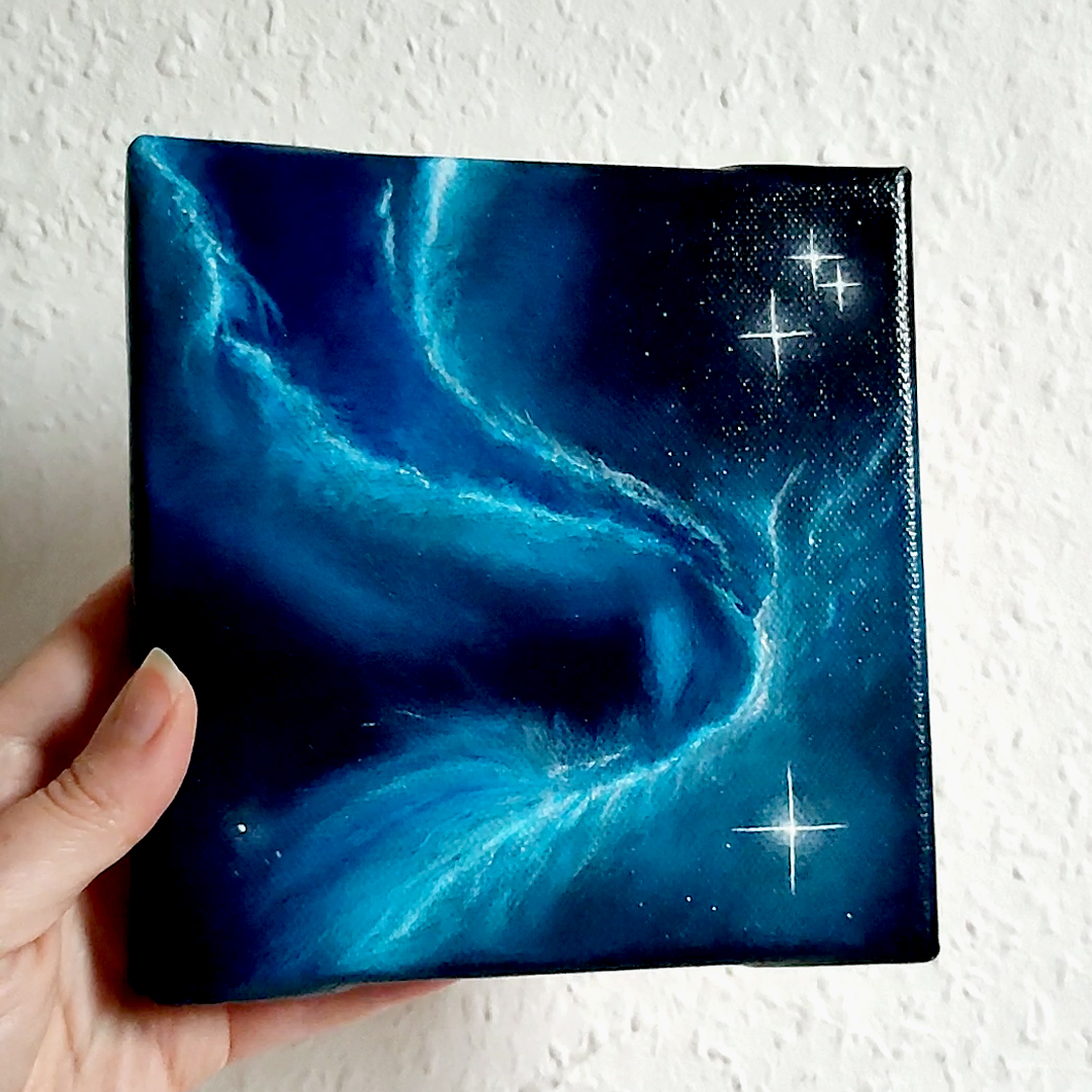 Varnishing my first ever oil painting