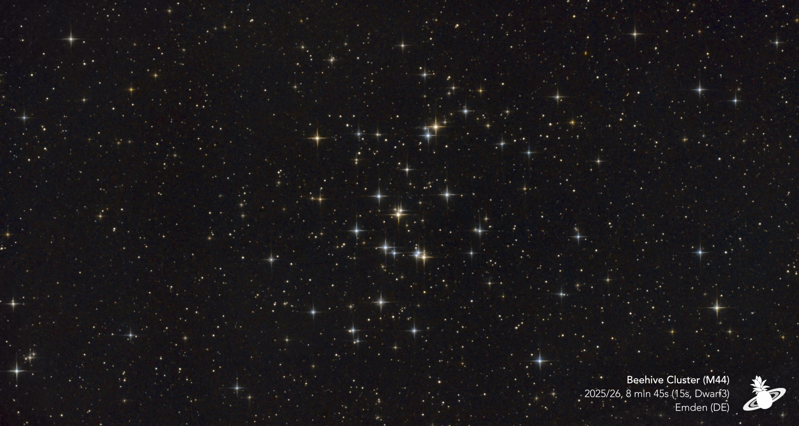 Beehive Cluster M44 photographed with a DWARF 3 smart telescope
